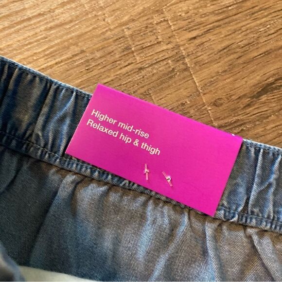 Merona Oversized Wide Leg chambray Pants NWT - Picture 3 of 12